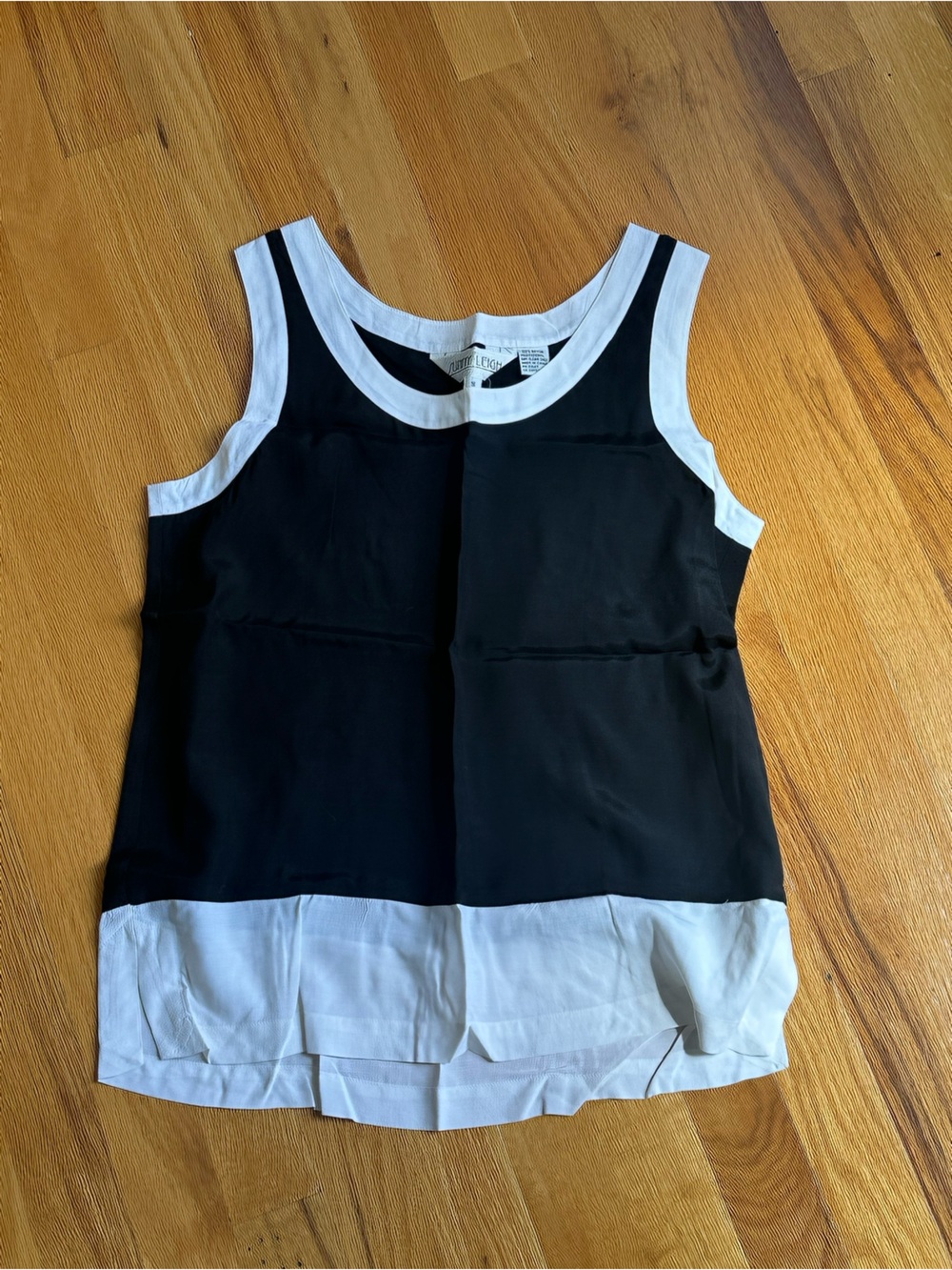 Sunny Leigh Black and White Colorblock Tank
